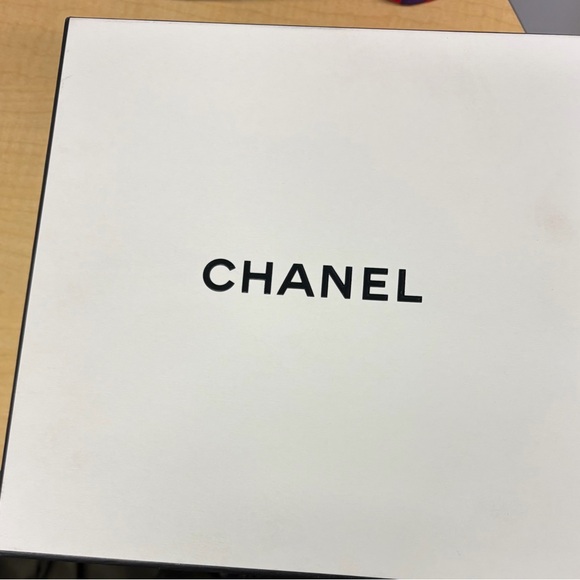 CHANEL Accessories - CHANEL Black Logo on White Box